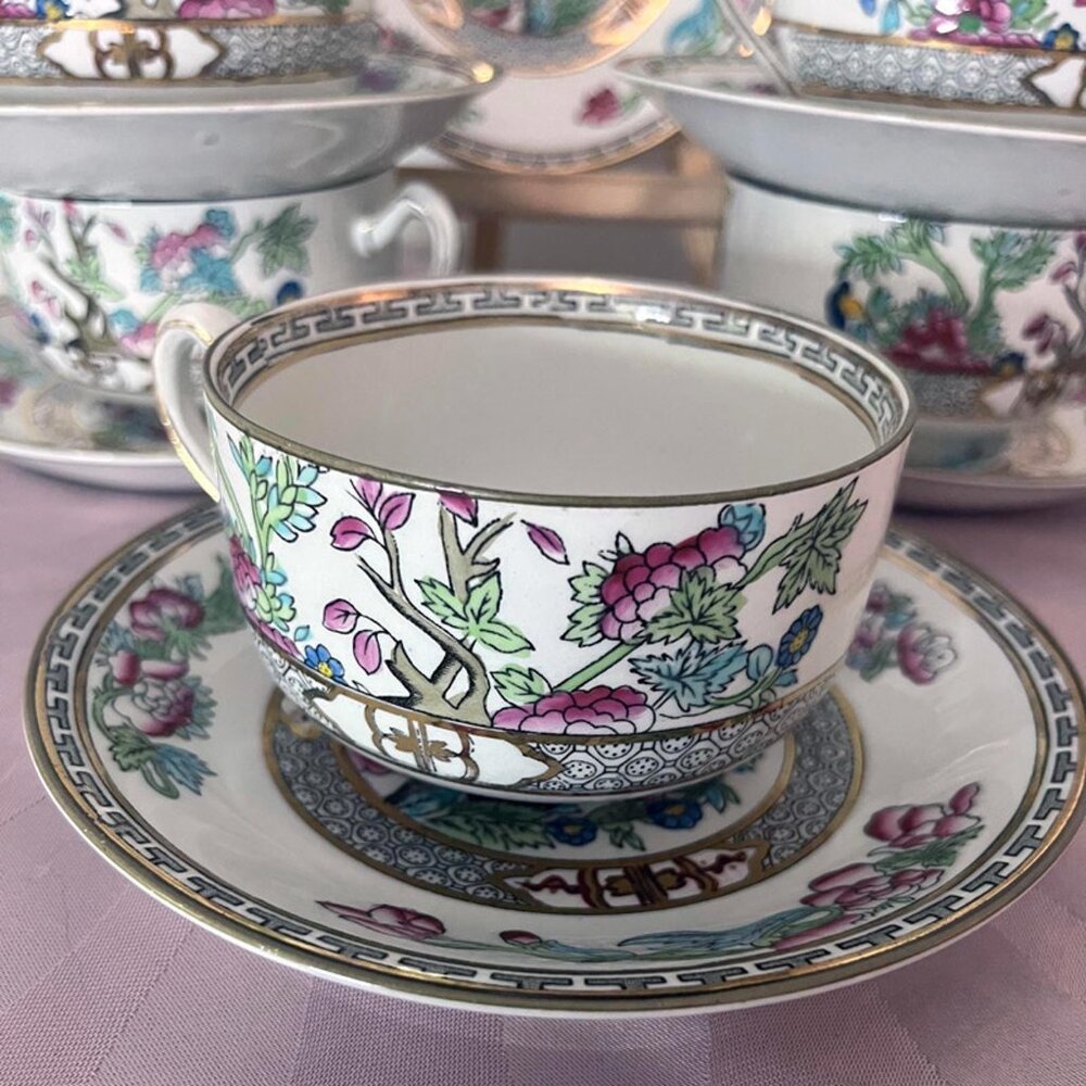 Vintage J & G Meakin Indian Tree Cup and Saucer Set - English Transferware